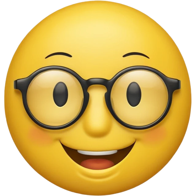 Smiley face with glasses from WhatsApp emoji