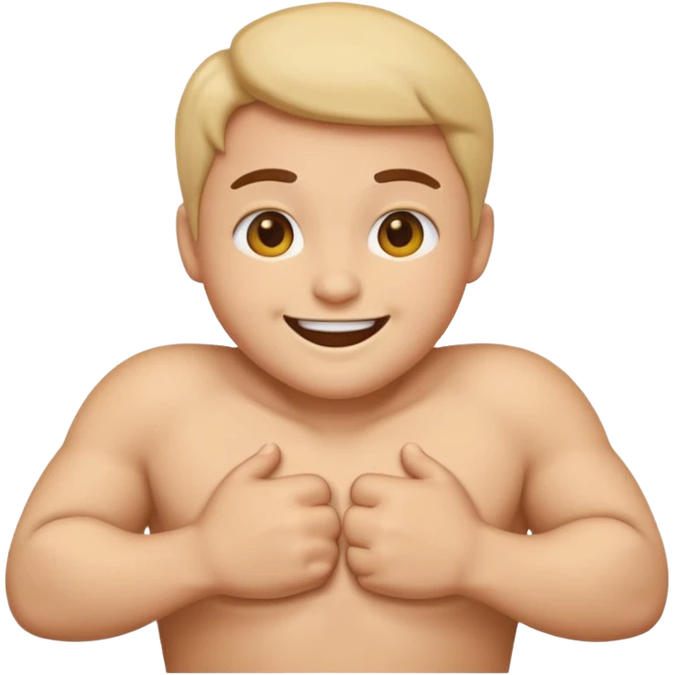 emoji of a proud person, chest puffed out, smiling confidently emoji