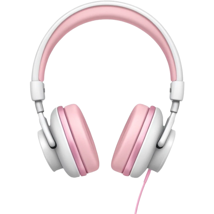 White Headphones With Pastel Pink Bow emoji