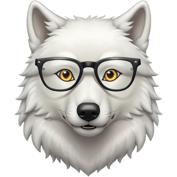 Wolf nerd emoji