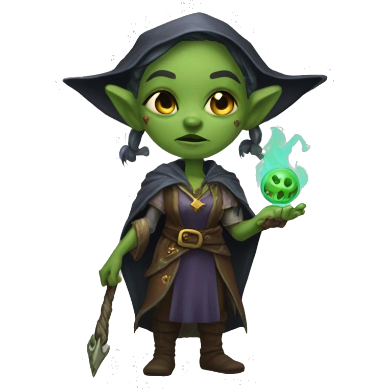 half-orc woman wizard necromancer emoji