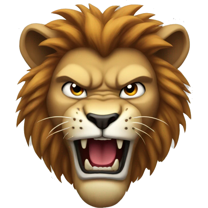 Angry lion emoji