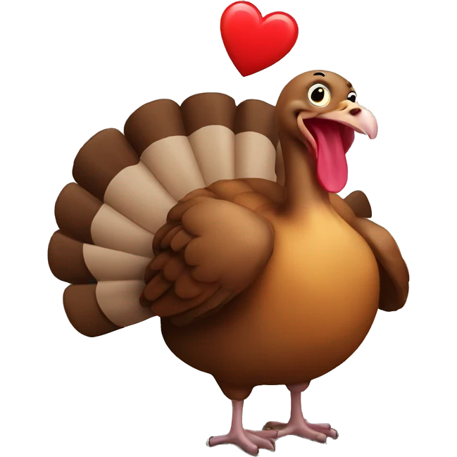 Turkey giving a heart emoji