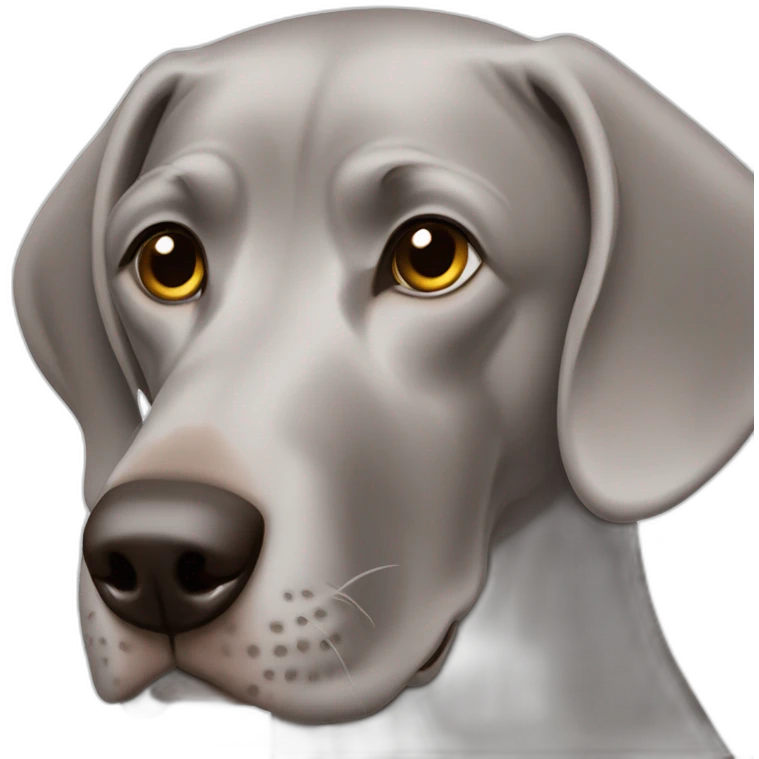 shorthair weimaraner head 3/4 profile emoji