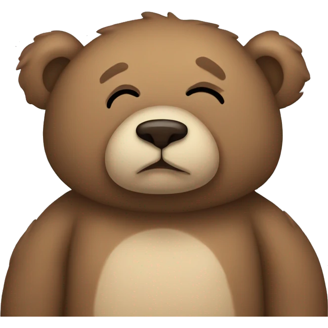 A very tired teddy bear emoji