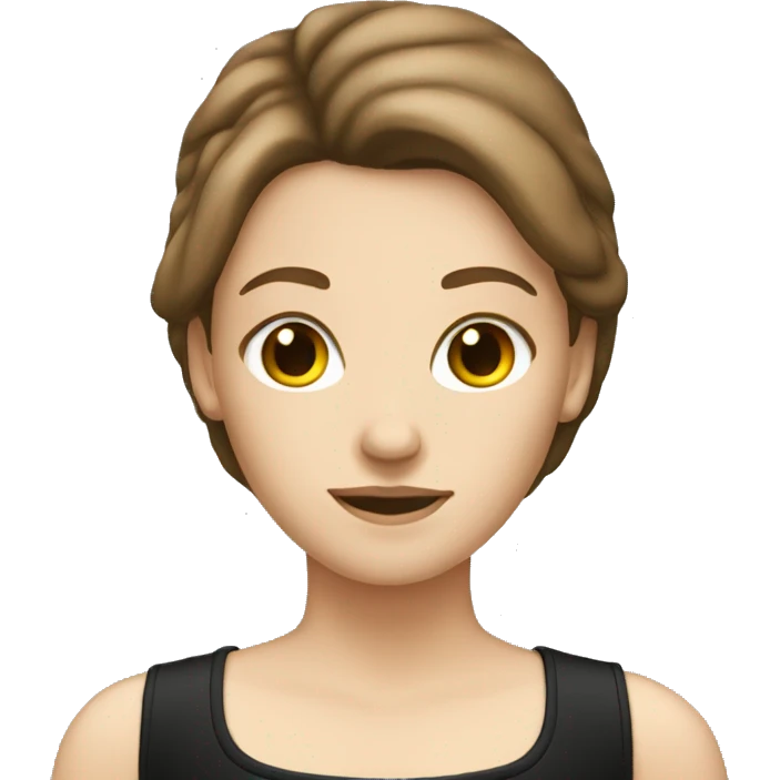 Brown hair white girl in black car emoji