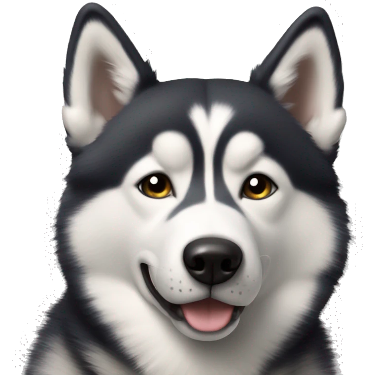 realistic husky with no poil emoji