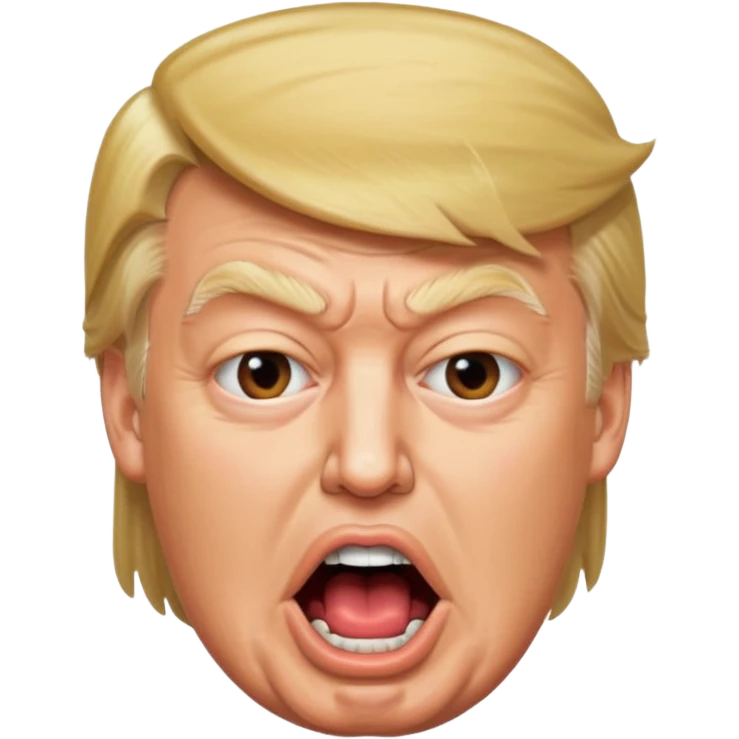 Donald Trump with his mouth open emoji