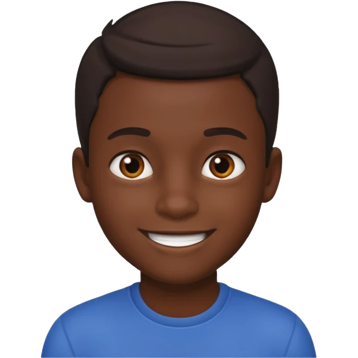 smiling dark skinned boy emoji