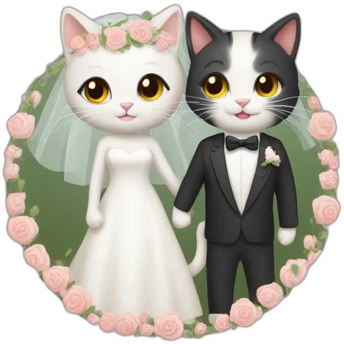 cat wedding emoji