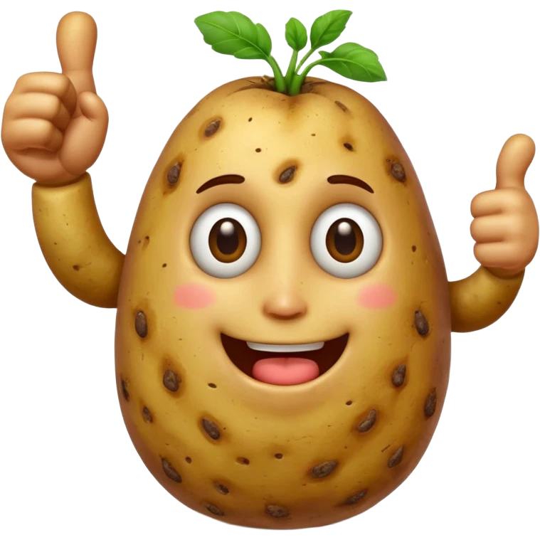 potato with lots of thumbs up emoji