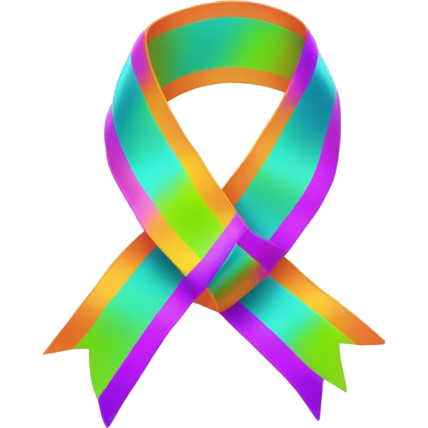 neon color ribbon  emoji