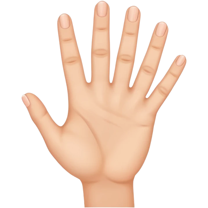 hand showing 4 fingers emoji