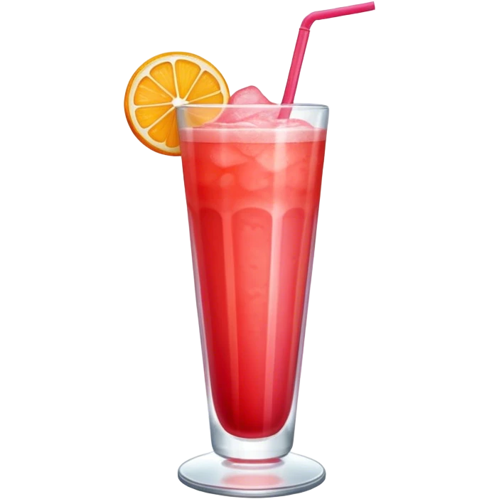 A sweet, red-colored beverage, made with fruit or syrup, often served cold and refreshing, symbolizing traditional drinks like sherbet emoji