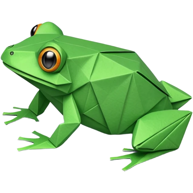 green origami frog  emoji