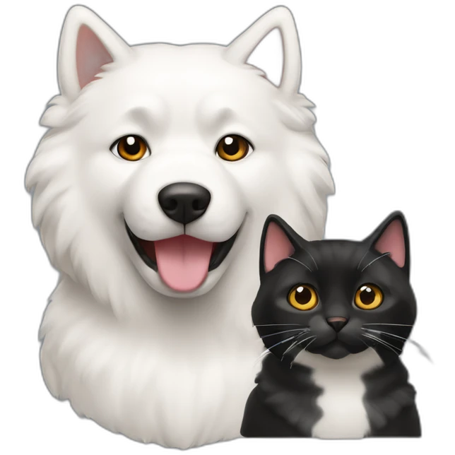 samoyed labrador black and tiger cat emoji