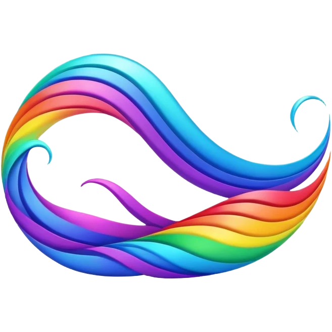 Rainbow waves  emoji