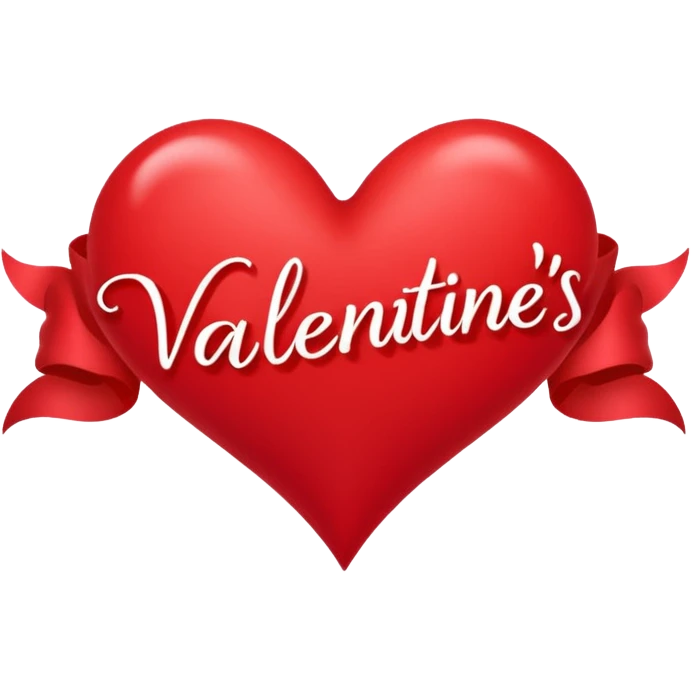 Happy Valentine’s Day in cursive emoji
