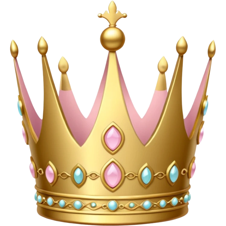 Pink Pastel & Gold Crown emoji