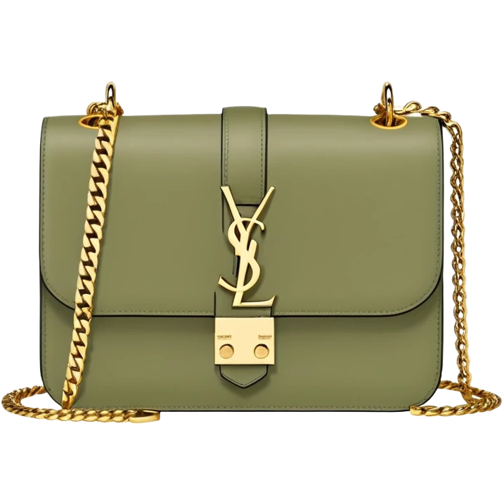 YSL pale olive bag emoji