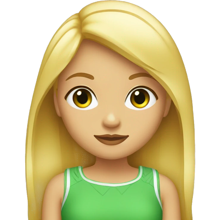 Chica rubia de ojos verdes emoji