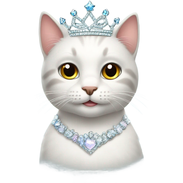 Cat wearing a princess tiara emoji