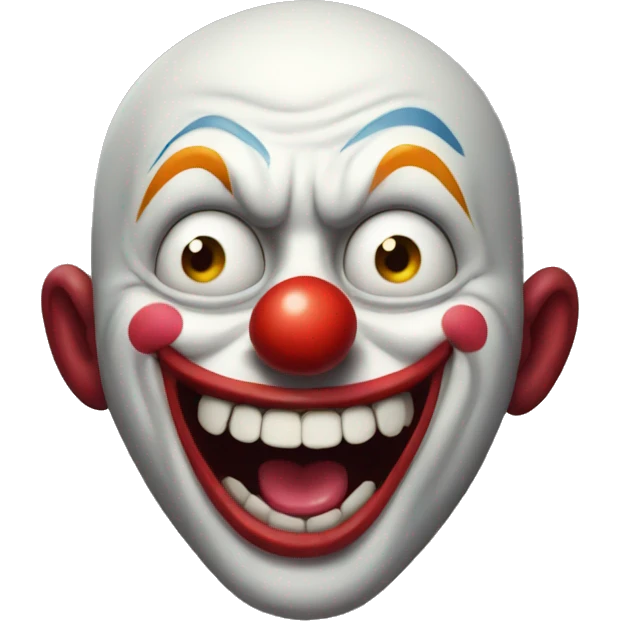 A freaky clown with his tongue out emoji