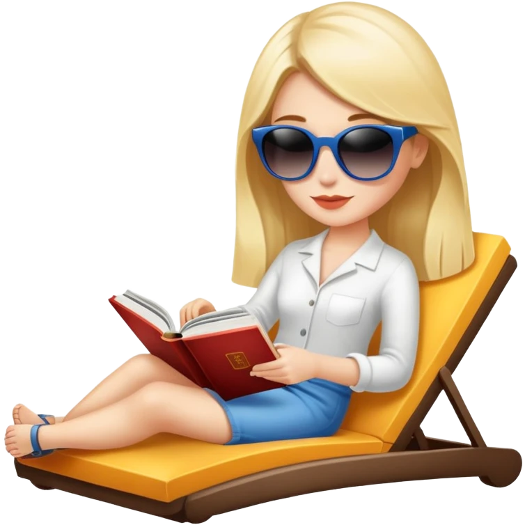 girl at chaise lounge emoji