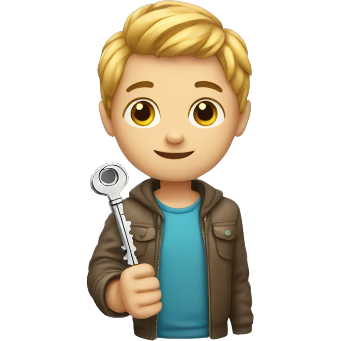 boy with key in hand emoji