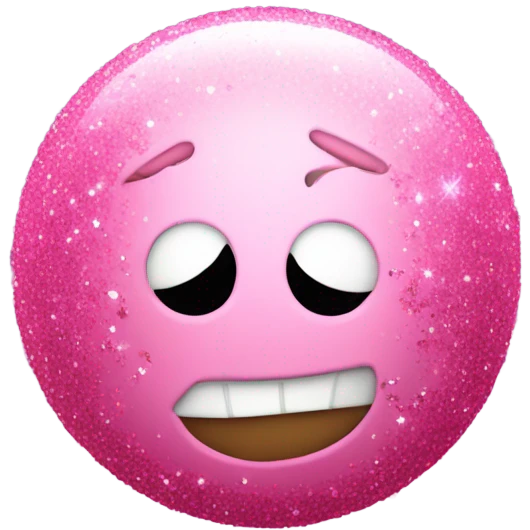 Pink baseball with sparkles  emoji