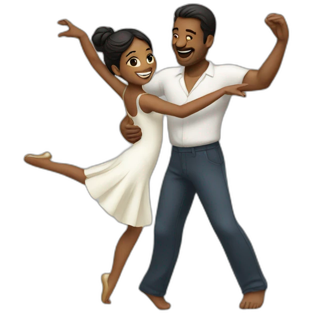 dancing girl with her husband emoji