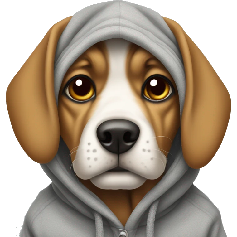 Dog with a hoody on  emoji