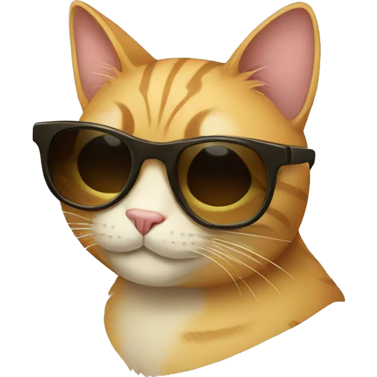 Cat with sunglasses emoji