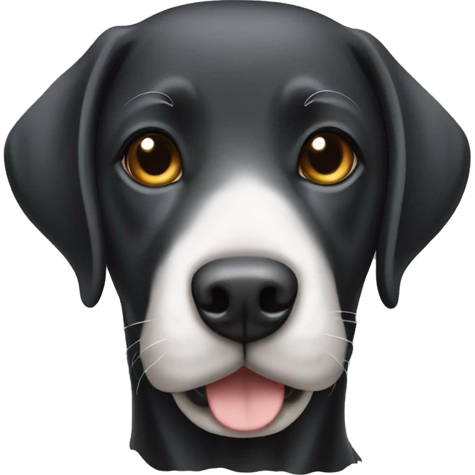 Black Labrador with white muzzle  emoji