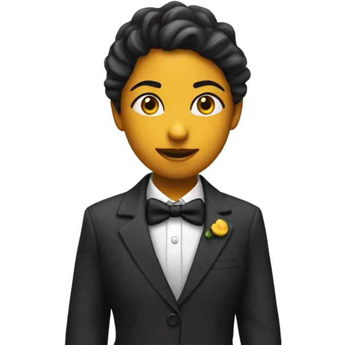 Chica con traje formal hablando emoji