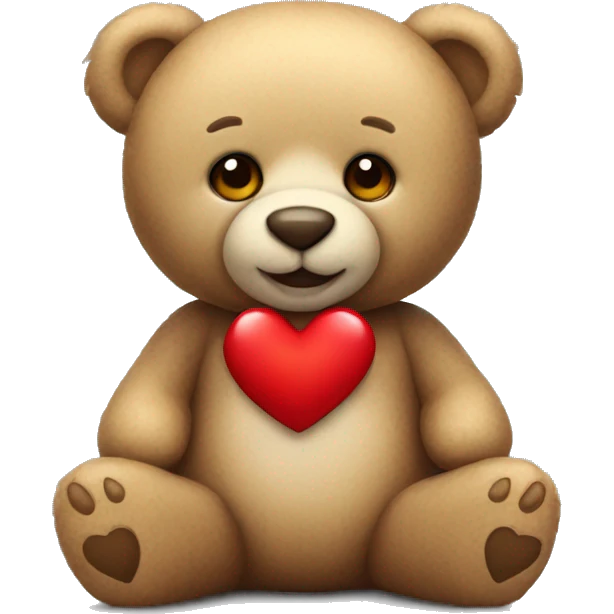 Teddy Bear with a red heart emoji