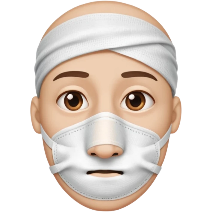a big nose with a bandage on it  emoji