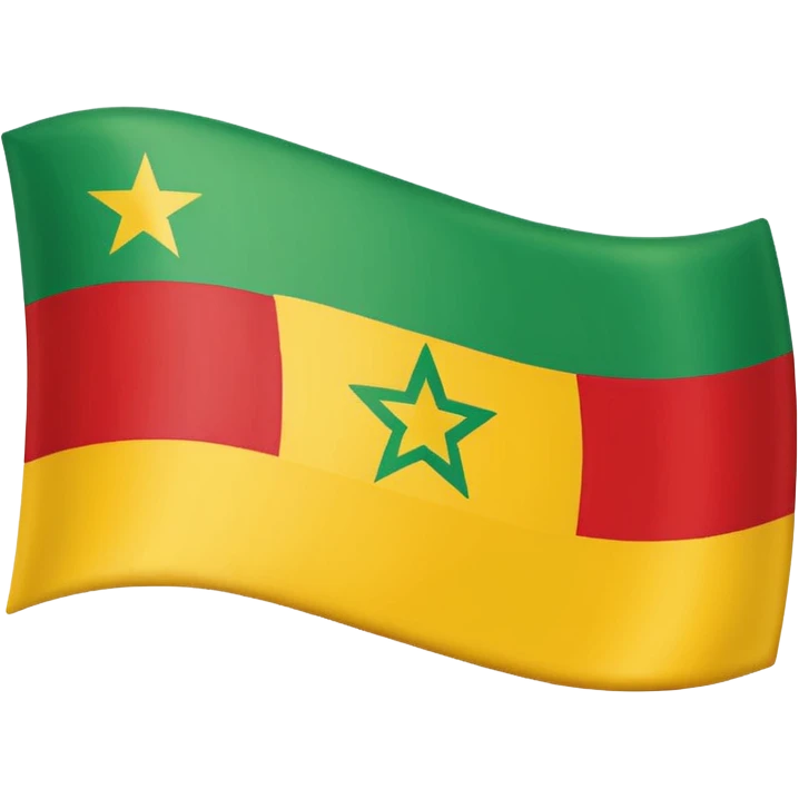 senegal flag, ios style emoji
