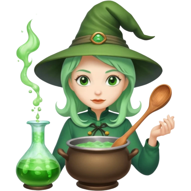 green witch cooking potion emoji