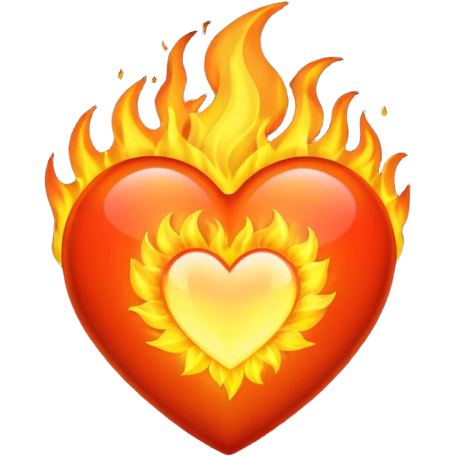 Heart flaming  emoji
