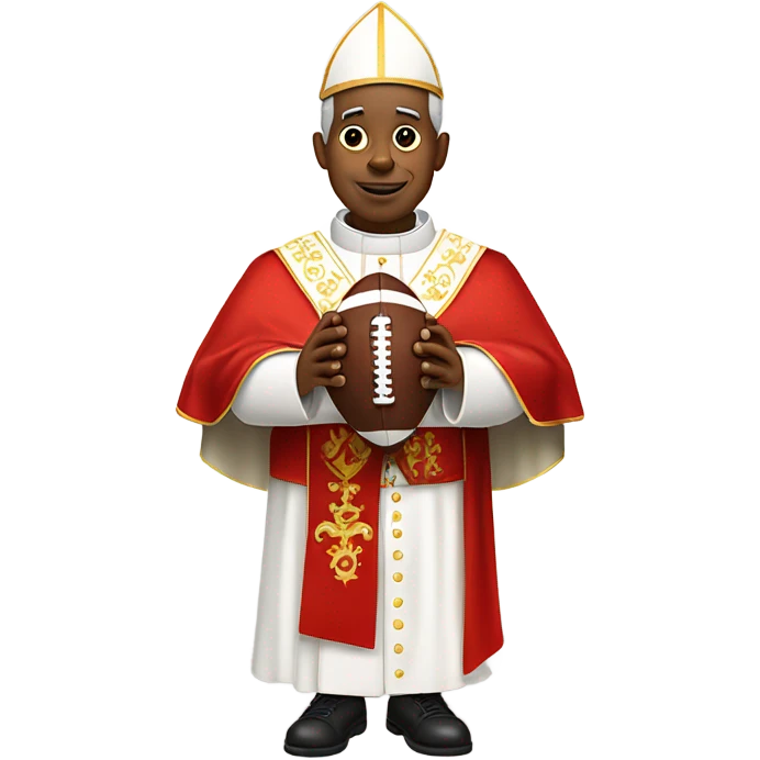 Pope with a football emoji