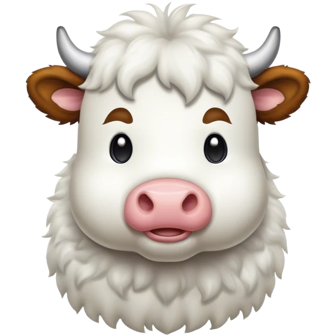 fluffy cow emoji