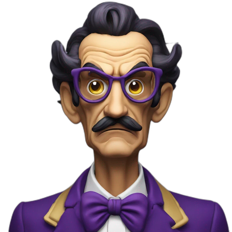 Salvador Dali angry waluigi emoji