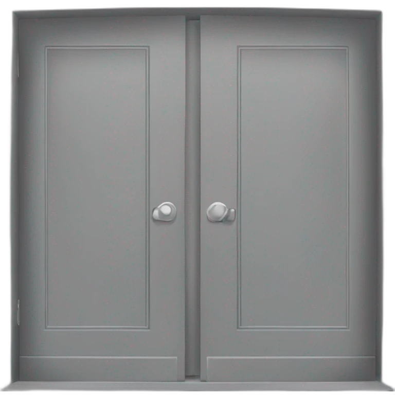 One gray  open door emoji
