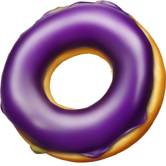 Eggplant on donut emoji