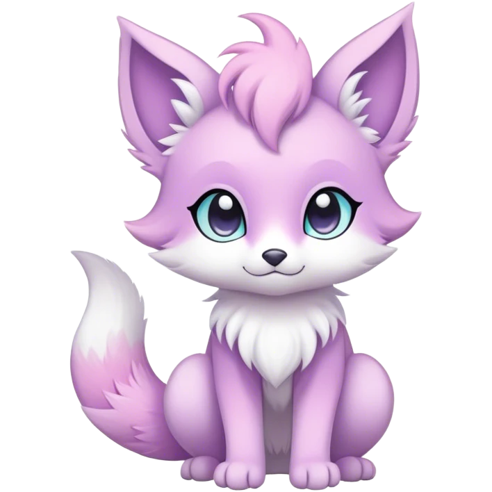 Kawaii bright fantasy ethereal anthro fursona Fakemon with tufted tail  emoji