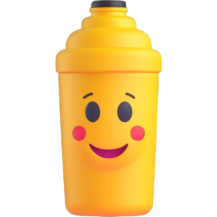 protein shaker bottle, 3D emoji style emoji