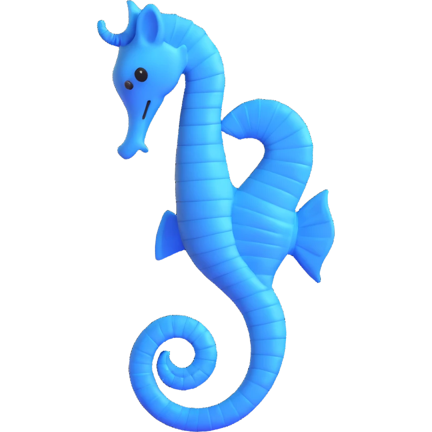 blue seahorse emoji