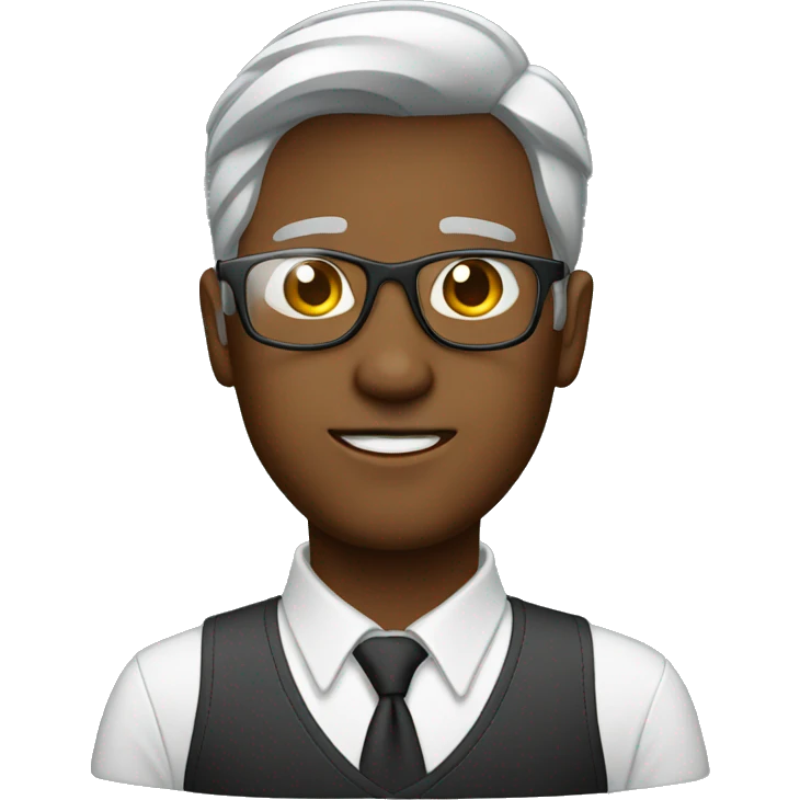 professional wearing cool glass emoji