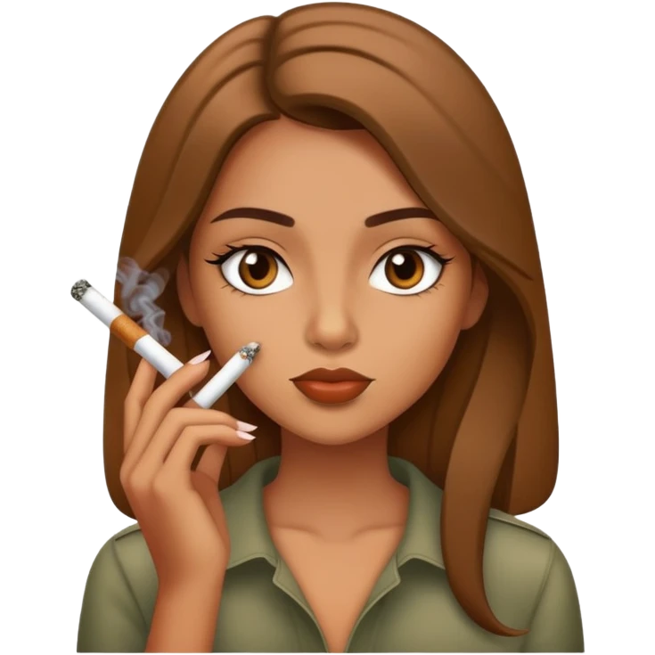 Girl smoking a blunt emoji